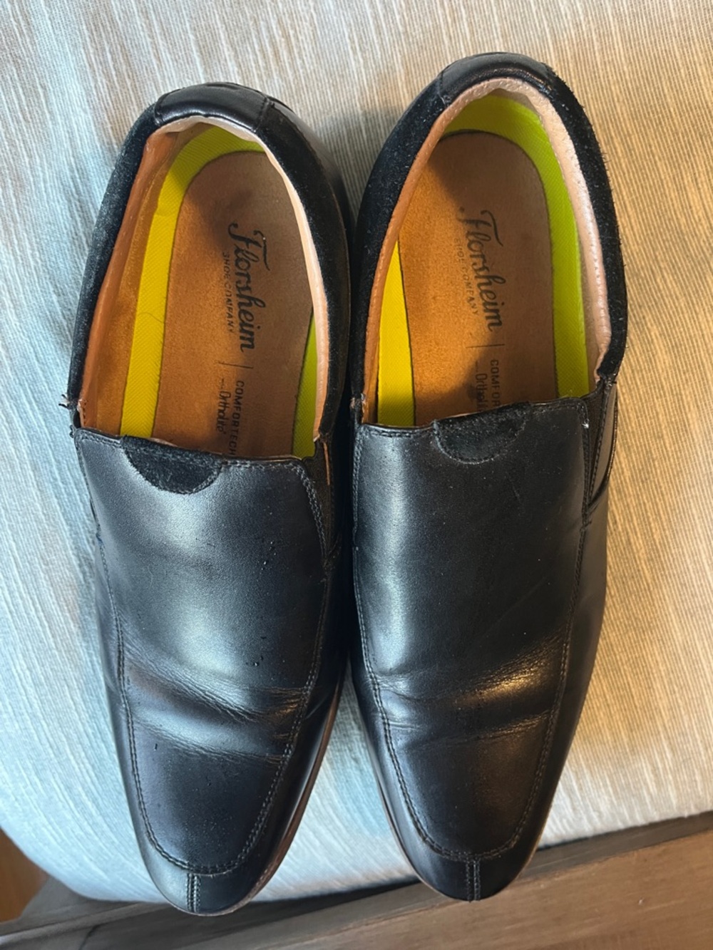 Florsheim Men's Black Leather Slip-On Loafers
